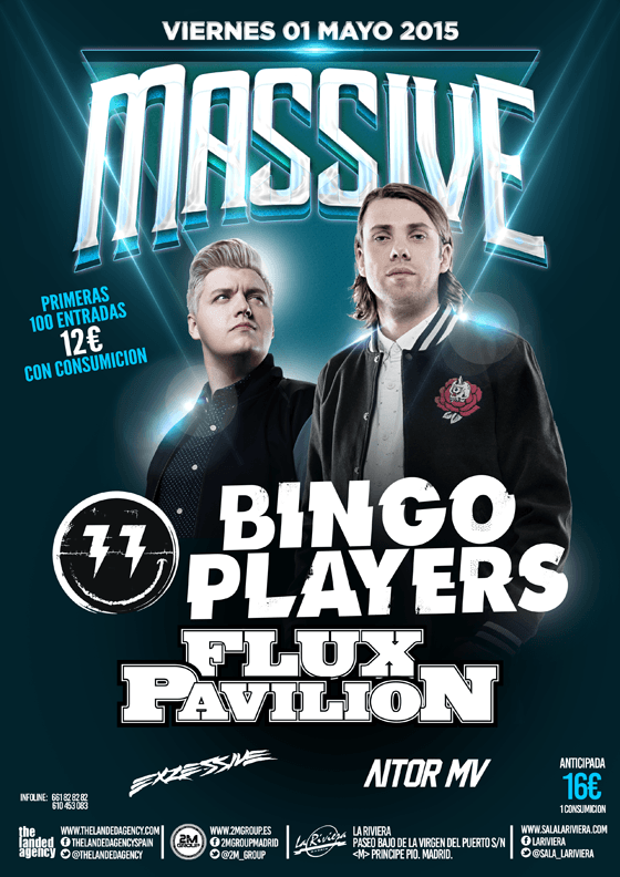 MASSIVE presenta a Bingo Players y Flux Pavilion en La Riviera