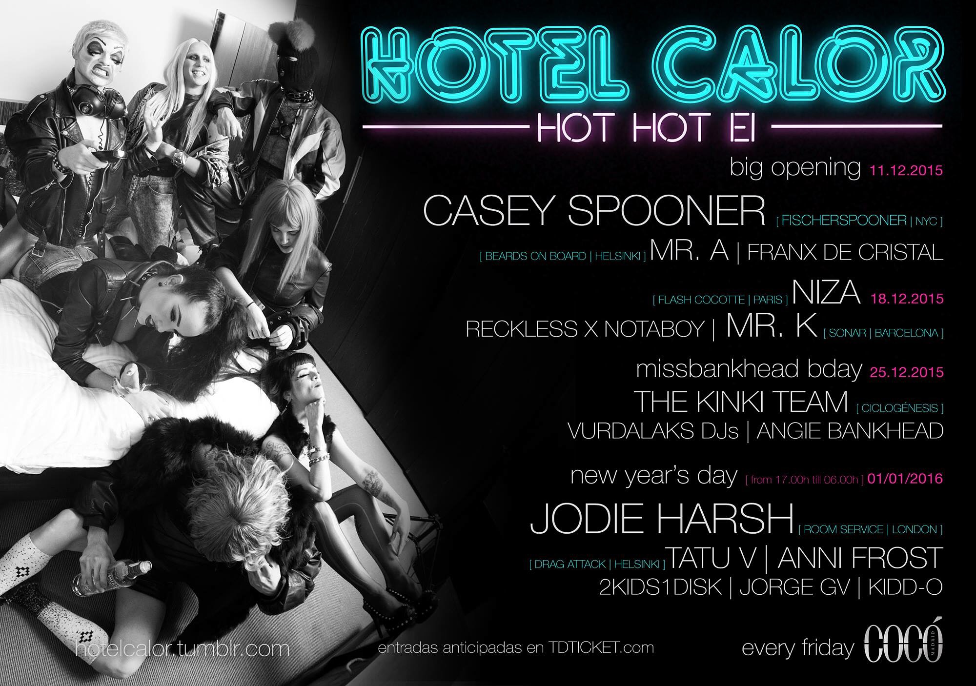 CASEY SPOONER (Fischerspooner), invitado de lujo HOTEL CALOR