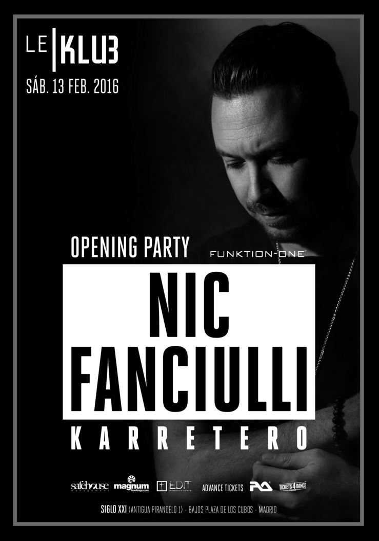 Nic Fanciulli abrirá las puertas de Le Klub en febrero