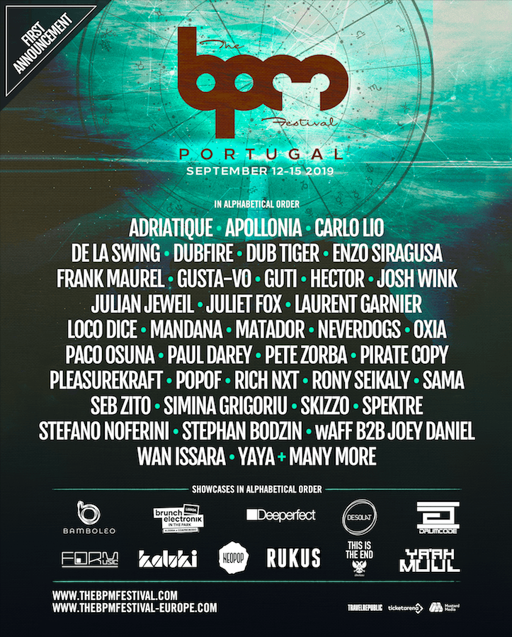 The BPM Festival Portugal anuncia los primeros artistas y showcases de su edición 2019